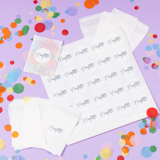 Paper Confetti + Bags & Stickers